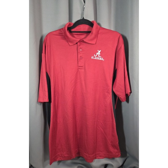 Ovb Other - Alabama Crimson Tide Logo Red Black Sides Golf‎ Polo Shirt XL College Ball